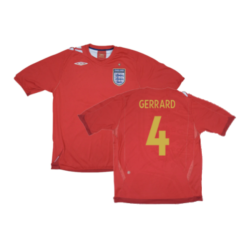 England 2006-08 Away Shirt (M) (Very Good) (GERRARD 4)