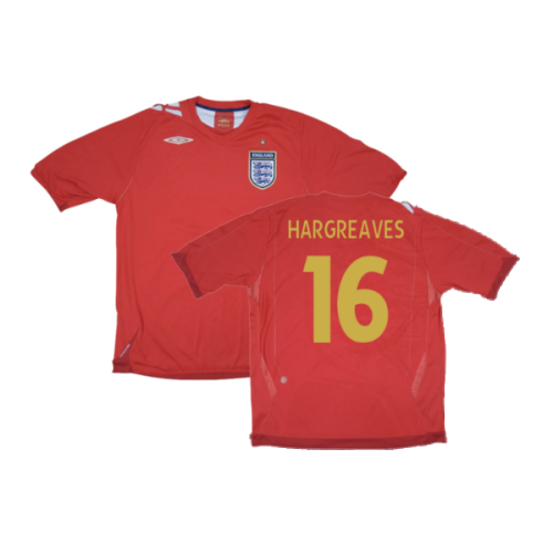 England 2006-08 Away Shirt (M) (Very Good) (HARGREAVES 16)
