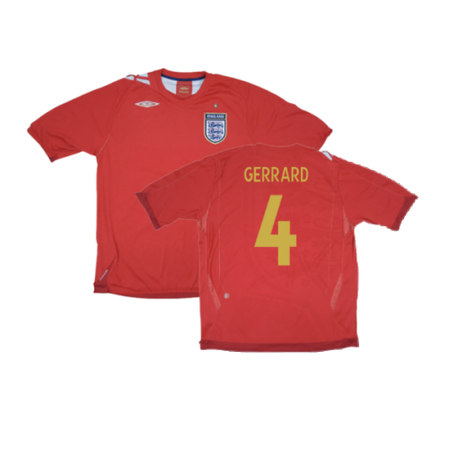 England 2006-08 Away Shirt (S) (Excellent) (GERRARD 4)