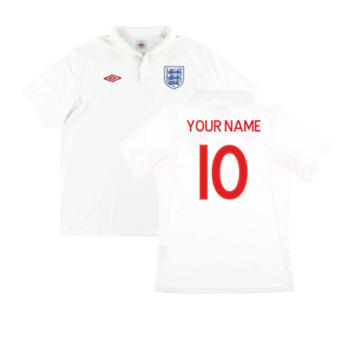 England 2010-12 Home Shirt ((Very Good) M) (Your Name)