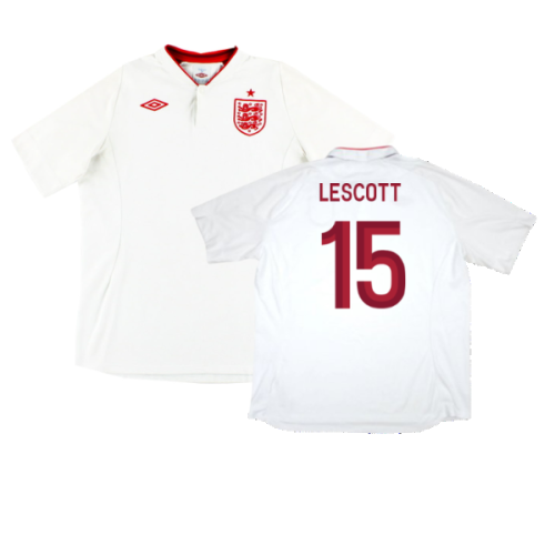 England 2012-13 Home (Mint) (Lescott 15)