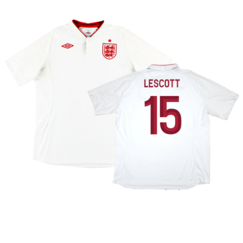 England 2012-13 Home Shirt (Mint) (Lescott 15)