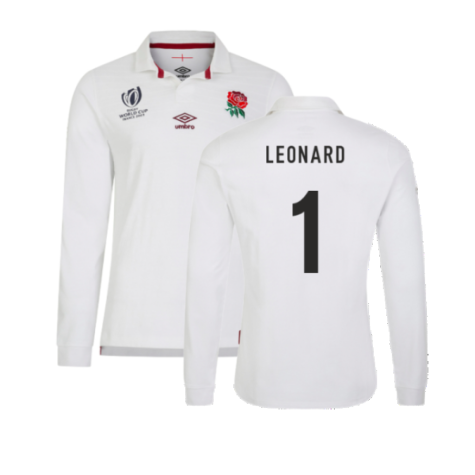 England 2023 RWC Home LS Classic Rugby Shirt (Leonard 1)