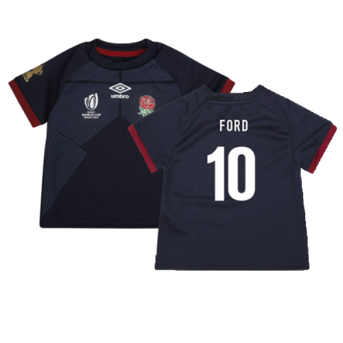 England RWC 2023 Alternate Replica Rugby Baby Shirt (Ford 10)