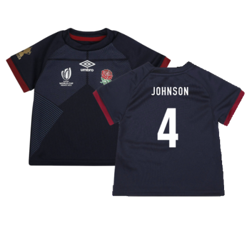 England RWC 2023 Alternate Replica Rugby Baby Shirt (Johnson 4)