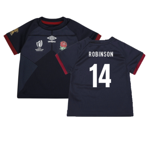 England RWC 2023 Alternate Replica Rugby Baby Shirt (Robinson 14)