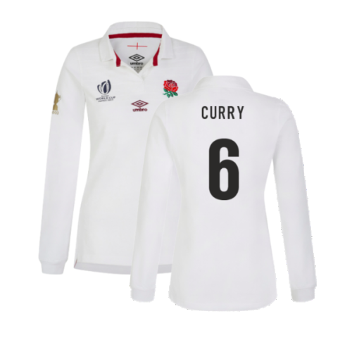 England RWC 2023 Home Classic LS Rugby Shirt (Ladies) (Curry 6)