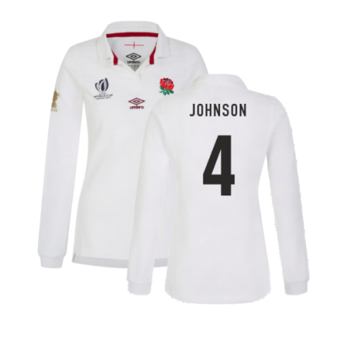 England RWC 2023 Home Classic LS Rugby Shirt (Ladies) (Johnson 4)