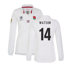 England RWC 2023 Home Classic LS Rugby Shirt (Ladies) (Watson 14)