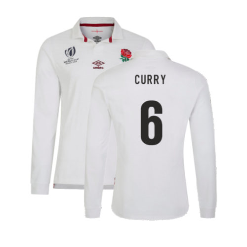 England RWC 2023 Home LS Classic Jersey (Kids) (Curry 6)