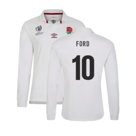 England RWC 2023 Home LS Classic Jersey (Kids) (Ford 10)