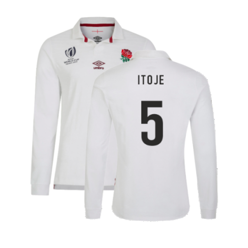 England RWC 2023 Home LS Classic Jersey (Kids) (Itoje 5)