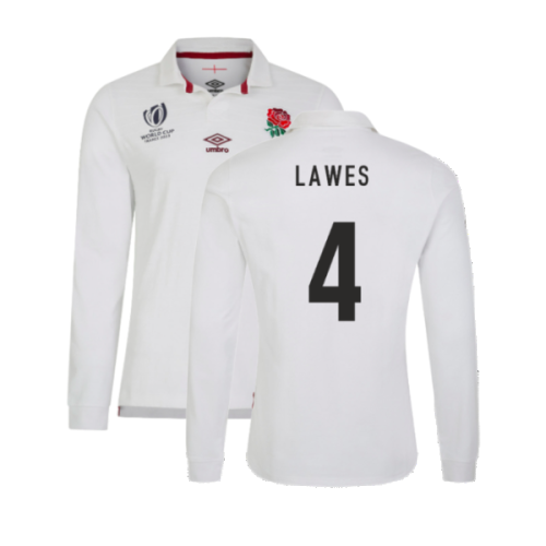 England RWC 2023 Home LS Classic Jersey (Kids) (Lawes 4)