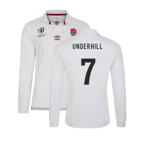 England RWC 2023 Home LS Classic Jersey (Kids) (Underhill 7)