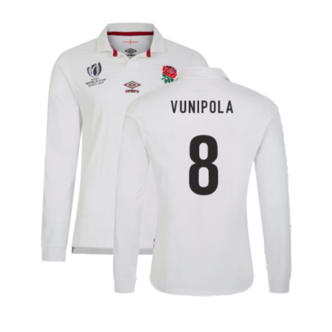 England RWC 2023 Home LS Classic Jersey (Kids) (Vunipola 8)