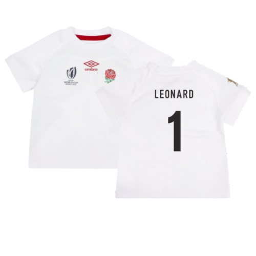 England RWC 2023 Home Replica Rugby Baby Kit (Leonard 1)