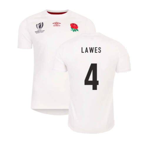 England RWC 2023 Home Replica Rugby Shirt (Lawes 4)