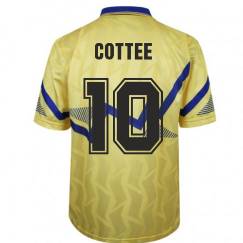 Everton 1990 Away Retro Football Shirt (Cottee 10)