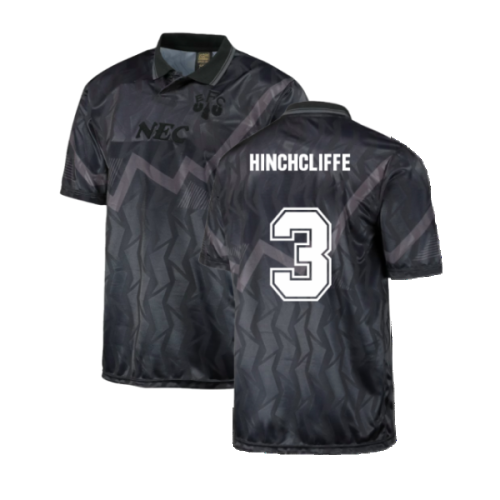 Everton 1990 Black Out Retro Football Shirt (Hinchcliffe 3)