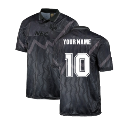 Everton 1990 Black Out Retro Football Shirt (Your Name)