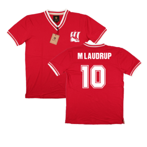 False Nein Denmark Home Shirt (M LAUDRUP 10)