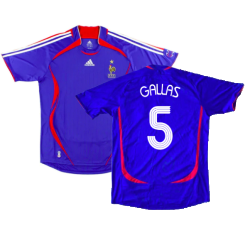 France 2006-07 Home Shirt ((Excellent) XXL) (Gallas 5)