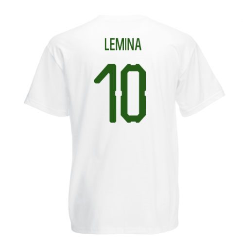 Gabon Core Football Country T-Shirt (White) (Lemina 10)