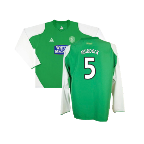 Hibs 2004-05 Long Sleeve Home Shirt ((Very Good) XL) (Murdock 5)