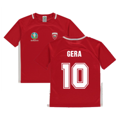 Hungary 2021 Polyester T-Shirt (Red) - Kids (GERA 10)