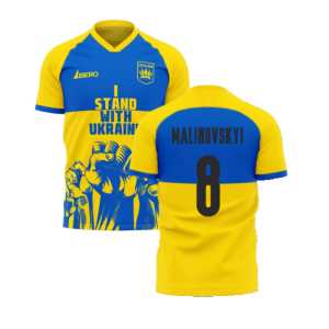 I Stand With Ukraine Concept Football Kit (Libero) (MALINOVSKYI 8) I Stand With Ukraine Concept Football Kit (Libero) (MALINOVSKYI 8)