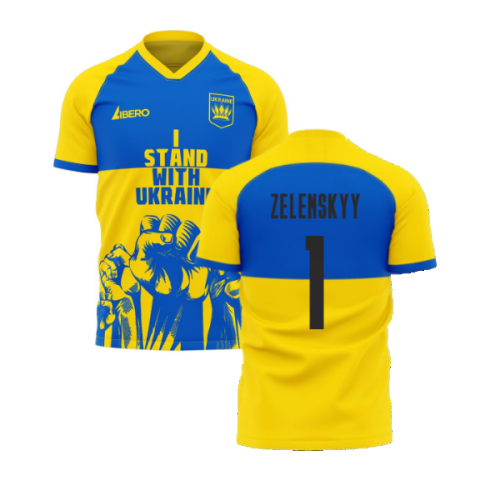 I Stand With Ukraine Concept Football Kit (Libero) (ZELENSKYY 1)