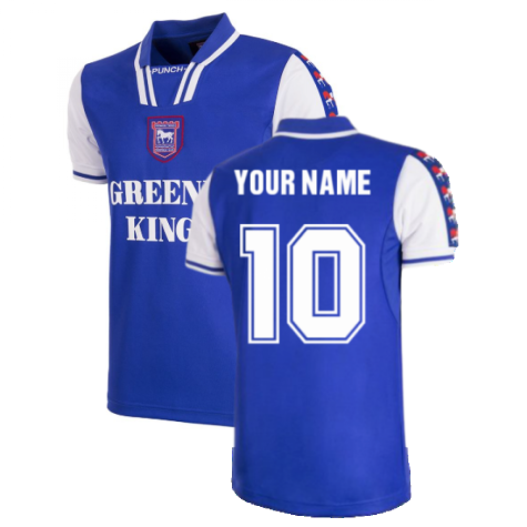 Ipswich Town FC 1997 - 99 Short Sleeve Retro Football Shirt (Your Name)