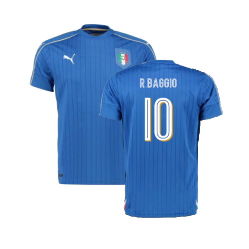 Italy 2016-17 Home Shirt ((Excellent) S) (R.Baggio 10)