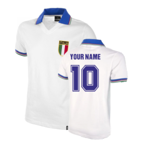 Italy Away World Cup 1982 Short Sleeve Retro Football Shirt