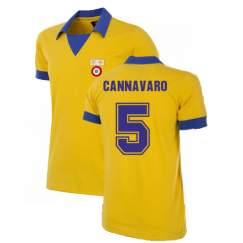 Juventus FC 1983 - 84 Away Coppa Delle Coppe UEFA Retro Football Shirt (CANNAVARO 5)