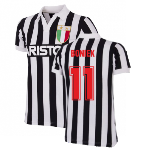 Juventus FC 1984 - 85 Retro Football Shirt (Boniek 11)