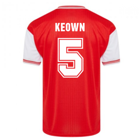 Score Draw Arsenal 1985 Centenary Retro Football Shirt (Keown 5)