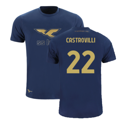 Lazio 125th Anniversary Cotton Tee (Navy) (Castrovilli 22)