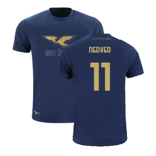 Lazio 125th Anniversary Cotton Tee (Navy) (Nedved 11)