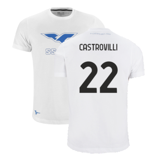 Lazio 125th Anniversary Cotton Tee (White) (Castrovilli 22)