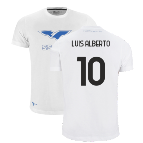 Lazio 125th Anniversary Cotton Tee (White) (Luis Alberto 10)