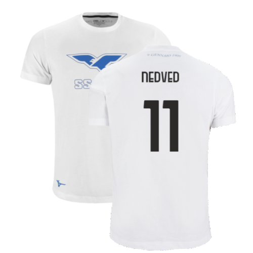 Lazio 125th Anniversary Cotton Tee (White) (Nedved 11)