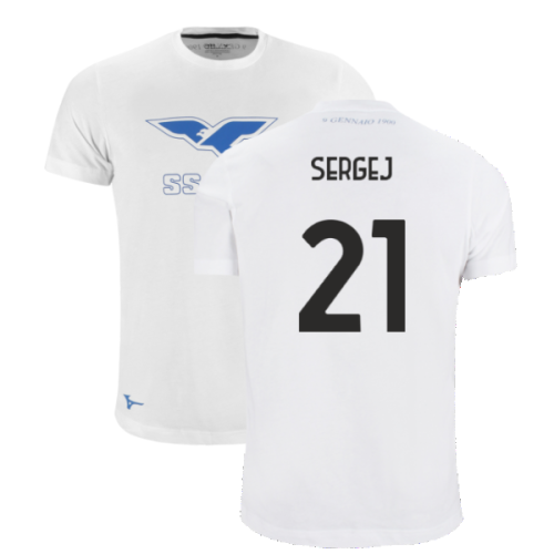 Lazio 125th Anniversary Cotton Tee (White) (Sergej 21)