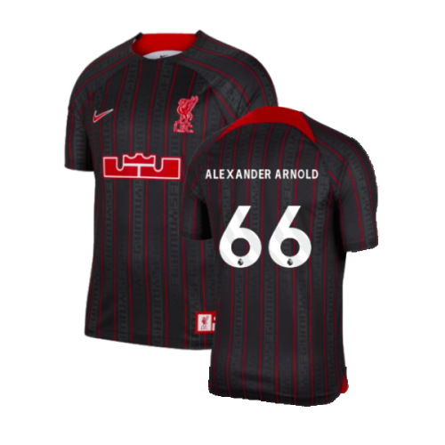 LeBron x Liverpool Football Shirt (Black) (Alexander Arnold 66)