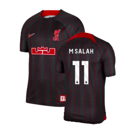 LeBron x Liverpool Football Shirt (Black) (M Salah 11)