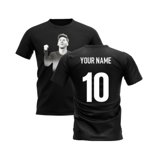 Lionel Messi Legend T-Shirt (Black) (Your Name)