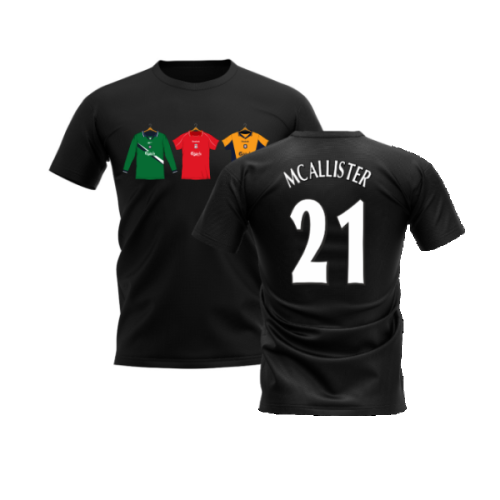 Liverpool 2000-2001 Retro Shirt T-shirt (Black) (McAllister 21)