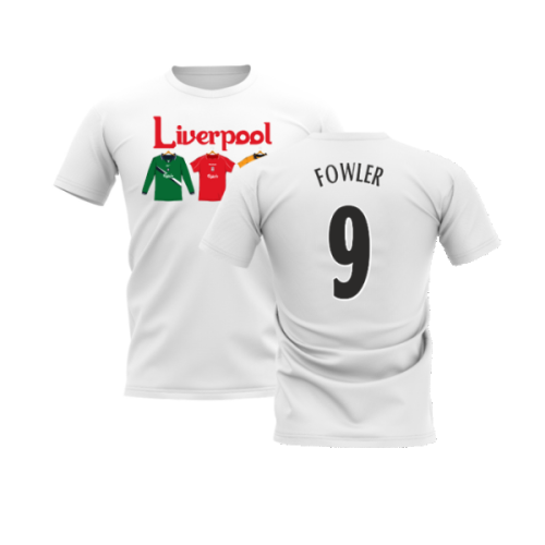 Liverpool 2000-2001 Retro Shirt T-shirt - Text (White) (FOWLER 9)