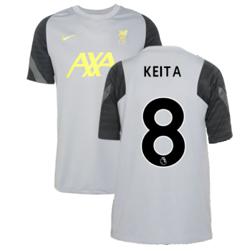 Liverpool 2021-2022 CL Training Shirt (Wolf Grey) - Kids (KEITA 8)