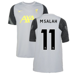 Liverpool 2021-2022 CL Training Shirt (Wolf Grey) - Kids (M.SALAH 11)